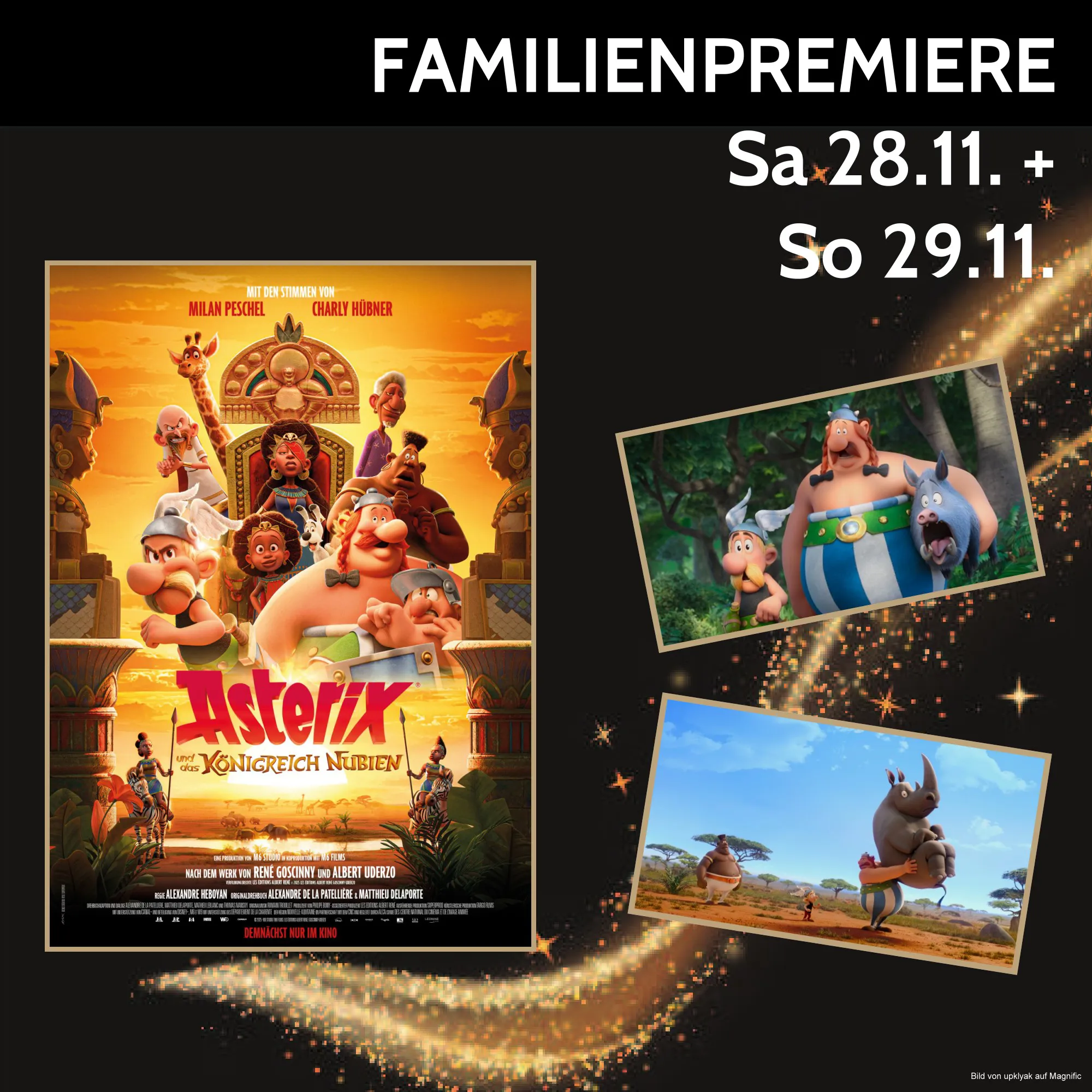 Familienpremiere: Asterix und das Königreich Nubien